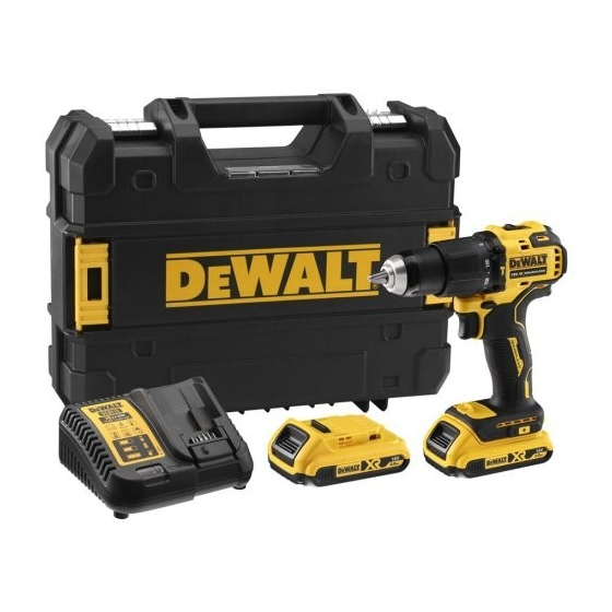 DeWalt DCD709D2T-QW Perceuse, Visseuse à percussion 18V XRP 2x2.0Ah