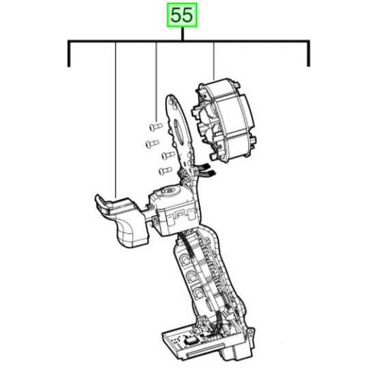 Milwaukee Interrupteur complet perceuse M18BLPD2 et M18BLDD2 (4931466290)