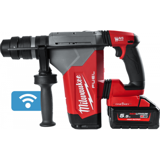 Milwaukee M18 ONEFHPX-552X Perforateur, burineur SDS+ 32mm FUEL 18V 5.0J 2x5.5Ah avec mandrin FIXTEC (4933478496)