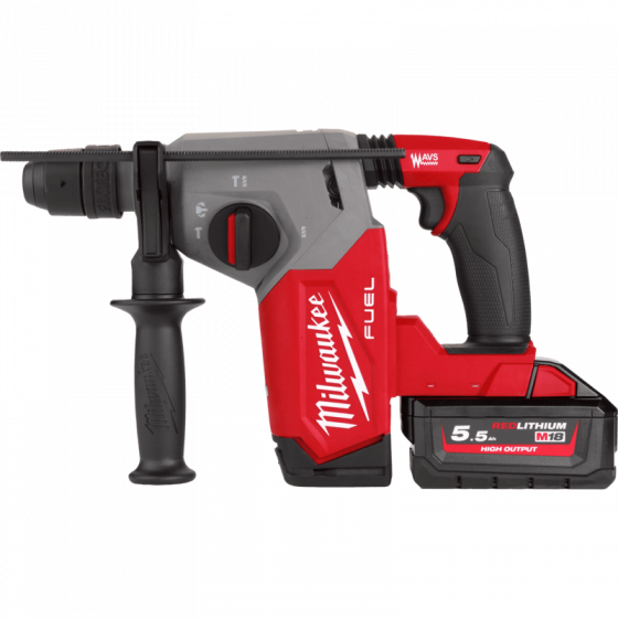 Milwaukee M18 FHX-552X Perforateur, burineur SDS+ 26mm FUEL 18V 2.5J 2x5.5Ah avec mandrin FIXTEC (4933478889)