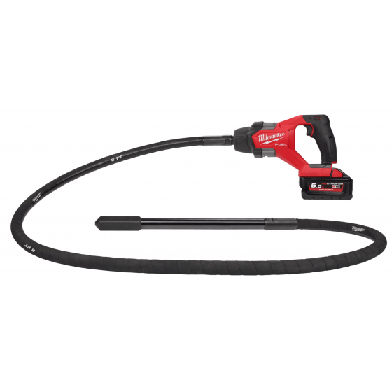 Milwaukee M18 FCVN24-551 Vibreur à béton sans fil 18V 1x5.5Ah avec aiguille vibrante 2.4ml (4933479600)