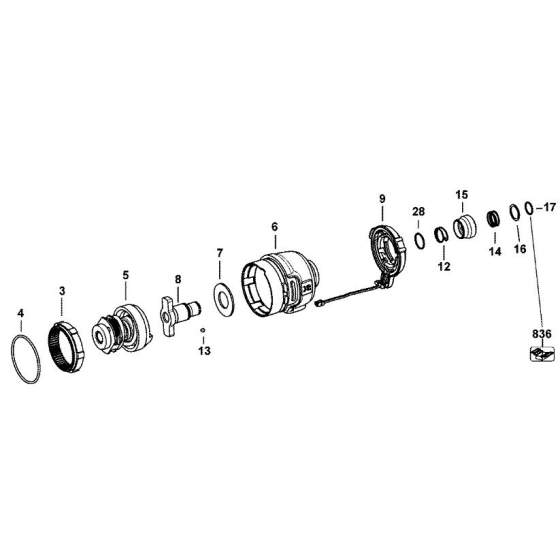 Dewalt Carter de transmission pour visseuse à choc 18V DCF887P2, DCF887D2, DCF887NT, DCF887N