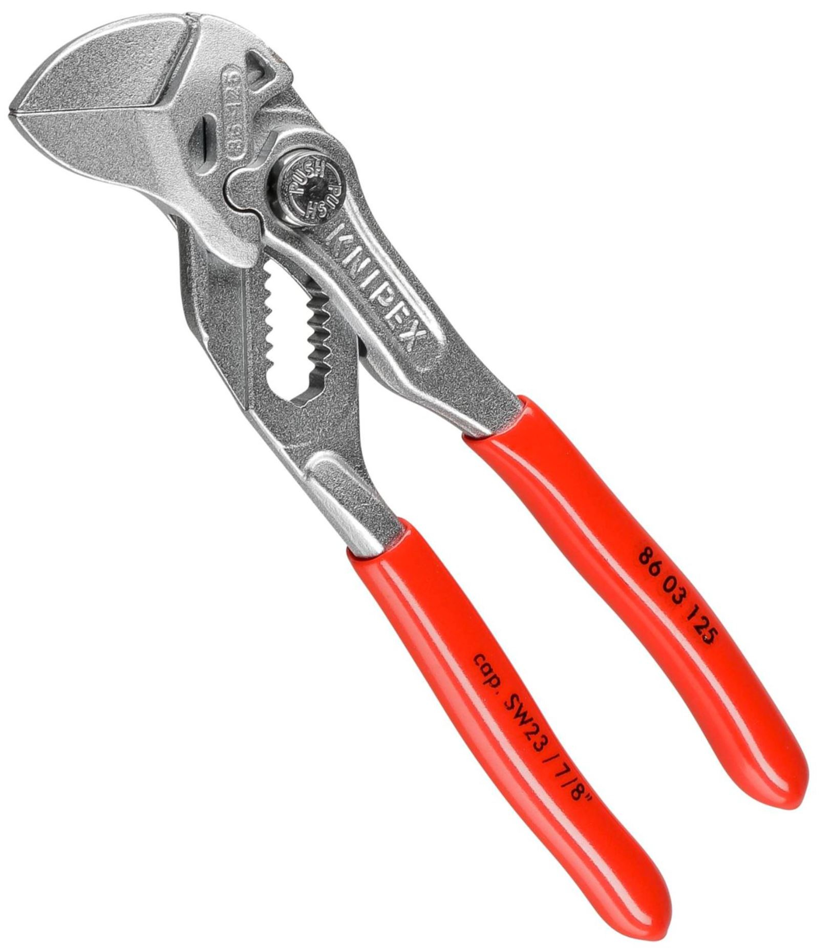 Knipex Mini-pince-clé pince et clé à la fois chromée, gainées en plastique  125 mm 86 03 125
