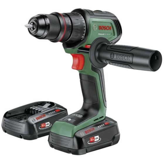 Bosch Perceuse, Visseuse sans fil 18V Advanced Drill 18V-80 QuickSnap 2x2.5Ah (06039E2002)