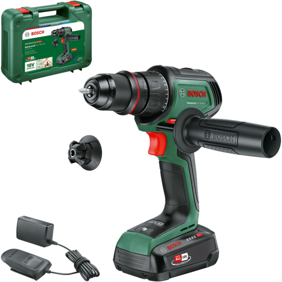 Bosch Perceuse, Visseuse sans fil 18V Advanced Drill 18V-80 QuickSnap 1x2.5Ah (06039E2001)