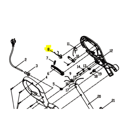 Ryobi Interrupteur pour coupe bordure 370W RLT3725 (5131004489)