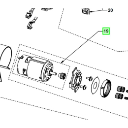 Ryobi Moteur pour tronçonneuse RY18CS20A (5131045503)