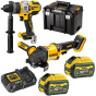 DeWalt DCK2016T2T-QW Kit 2 outils Perceuse DCD999 & Meuleuse DCG418 2x6Ah avec coffret T-Stak