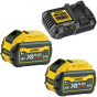 DeWalt DCK2016T2T-QW Kit 2 outils Perceuse DCD999 & Meuleuse DCG418 2x6Ah avec coffret T-Stak