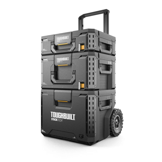 Toughbuilt Set Trolley roulant avec 2 coffrets StackTech TB-B1S3-B-70R