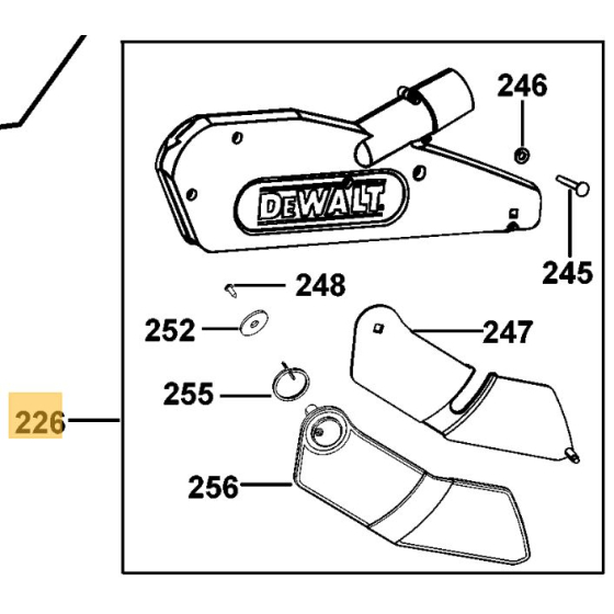 DeWalt Kit de protection pour scie combinée D27107 & D27105 (N181532)