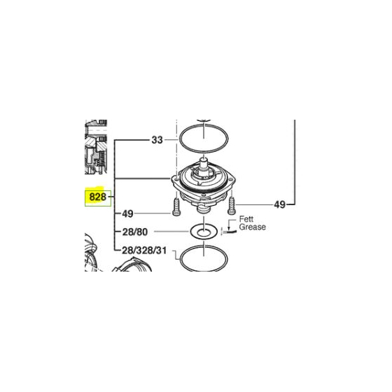 Bosch Flasque de palier pour meuleuse GWS15-125 CIEPX, GWS12-125 CIEPX, GWS13-125 CIEPX, GWS17-125 CIEPX (1607000D67)