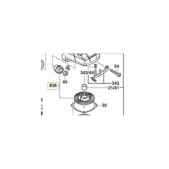 Bosch Pignon & couronne pour meuleuse GWS15-125 CIEPX, GWS12-125 CIEPX, GWS13-125 CIEPX, GWS17-125 CIEPX (1600A001X6)