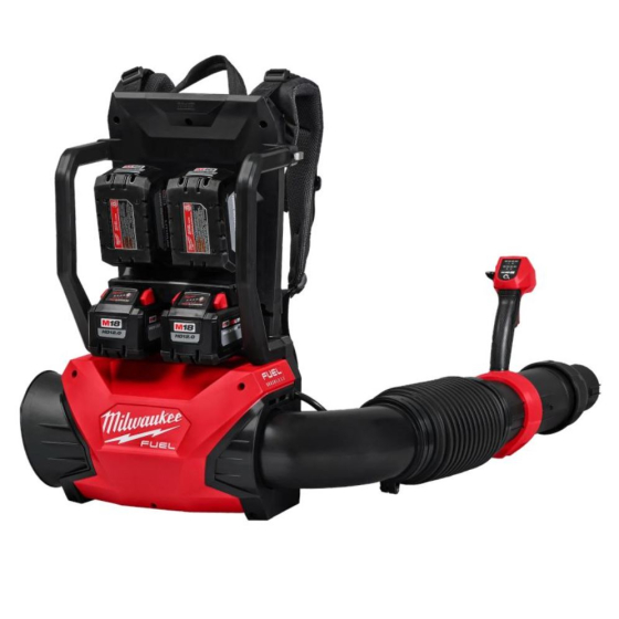 Milwaukee M18 F2BPB-124 Souffleur dorsal à double batterie Brushless 18V Fuel 4x12Ah (4933493213)