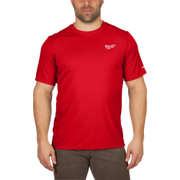 Milwaukee T-Shirt de travail léger à manche courtes Rouge "Workskin" (S/M/L/XL/XXL)