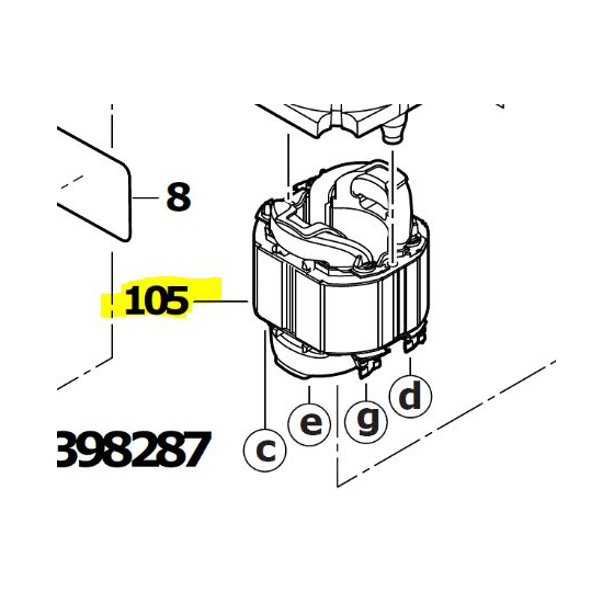 Milwaukee Inducteur pour perforateur SDS-MAX 545, K545, 500S, K500S (4931442747)