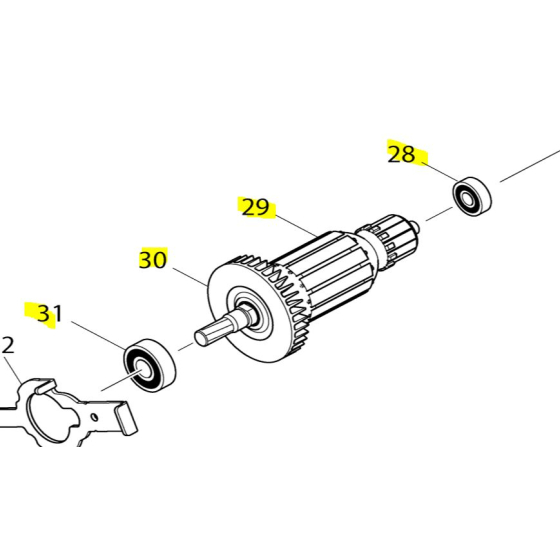 Makita Induit complet pour scie circulaire DHS710 (519332-9)