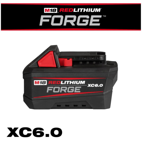 Milwaukee M18FB6 Batterie M18 FORGE 18V 6.0Ah Red Lithium-Ion (4932492533)