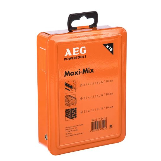 AEG Coffret de perçage de 18 forêts pour le bois/métal/béton (4932352463)