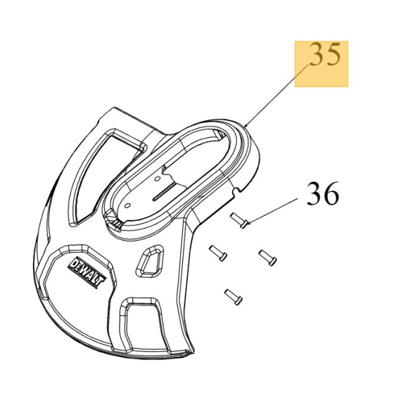 DeWalt Carter de protection pour coupe-bordure 54V DCM571 & DCM581 (90636492)