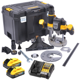 Dewalt DCW620H2-QW Affleureuse, Défonceuse XR 18V Brushless 2x5.0Ah Powerstack