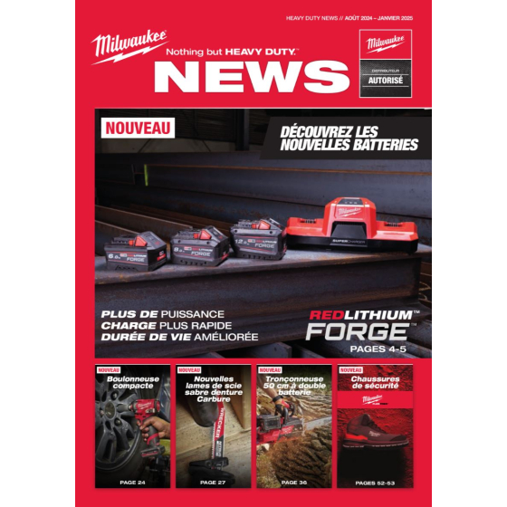 Milwaukee Catalogue Heavy Duty News Aout - JANVIER 2025