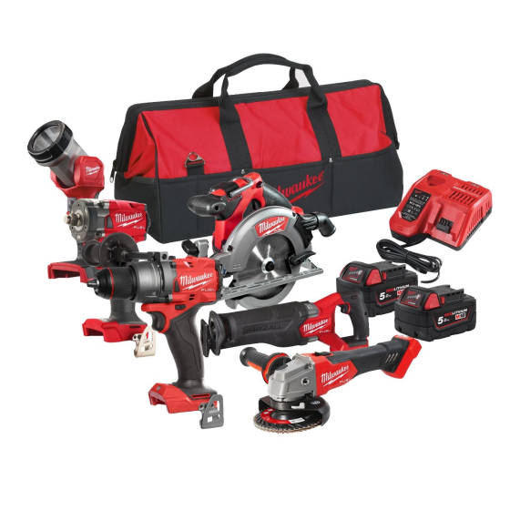 Milwaukee M18 FPP6F3-502B Pack de 6 machines 18V Brushless FUEL (4933480875)