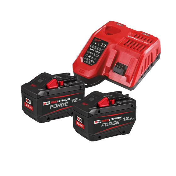 Milwaukee M18 FORGENRG-122 Pack batteries M18 FORGE 18V 12.0Ah avec chargeur M12-18FC (4933498610)