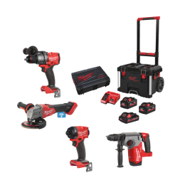 Milwaukee M18 FPP4AE-533P Pack de 4 machines 18V Brushless FUEL Powerpack (4933493334)