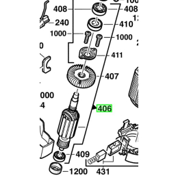 AEG Induit pour perforateur Ergomax & T-TEC 201 (4931364592)