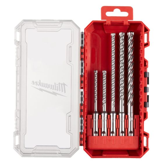 Milwaukee Coffret de 5 Forets béton 4 taillants pour perforateur SDS-plus (4932498298)