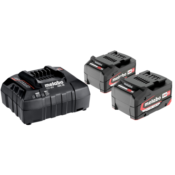 Metabo Set de base 18V 2x4.0Ah Li-ion Li-power avec chargeur rapide ASC 55 (685050000)