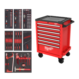 Milwaukee Servante d'atelier mobile Toolguard équipée avec 196 Outils  (4932499182)