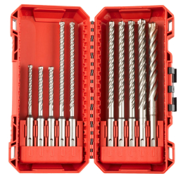 Milwaukee Coffret de 10 Forets béton 4 taillants MX4 pour perforateur SDS-plus (4932492115)