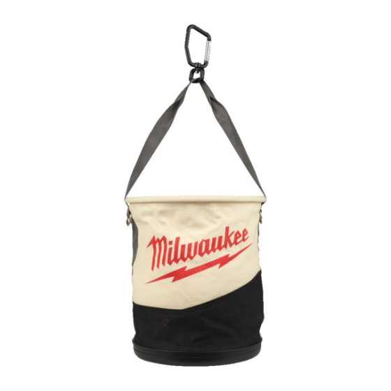 Milwaukee Sac seau textile avec mousqueton & poches (4932498657)