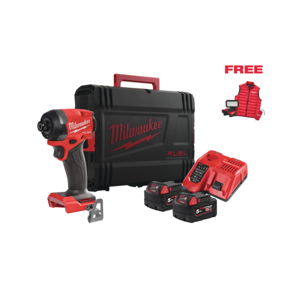 Milwaukee M18 FID3MC-502X LOT MONACO Visseuse à choc 18V 226Nm FUEL 2x5.0Ah avec coffret (4933499450)