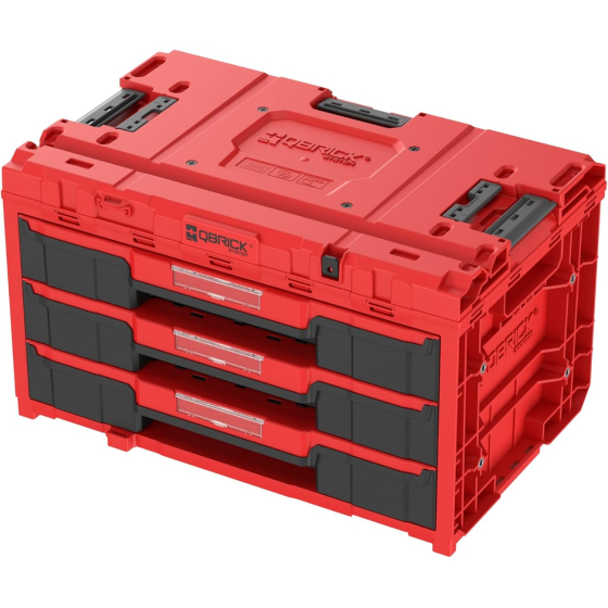 Qbrick Coffret à outils 3 tiroirs System ONE 2.0 RED Ultra HD (SKRQONED3CZEPG003)