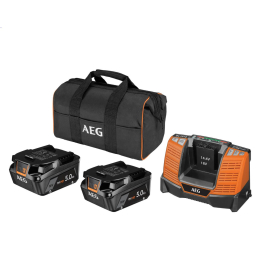 AEG SETLL1850SHD Set de 2 batteries 18V 5.0Ah HD avec chargeur rapide BL1418