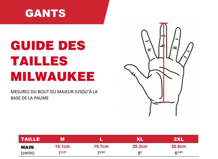 Gants Impact Demolition Anti Choc taille M Milwaukee - Matériel de Pro